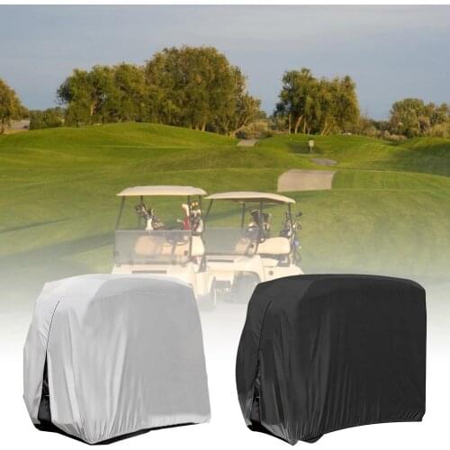 Golf Cart Cover Outdoor Windproof Waterproof Golf Cart Dust Cover Golf Cart Protect Cover UV Resistant Sunshide Rain Cover