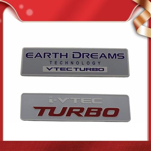Earth Dreams i-VTEC VTEC TURBO for car Hood Fender trunk Nameplate Decal Emblem Badge Sticker