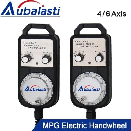 CNC Pulse Generator 4/6Axis MPG Pendant Handwheel 5V for FAGOR GSK Siemens MITSUBISHI FANUC System 5V Manual Pulse Generator