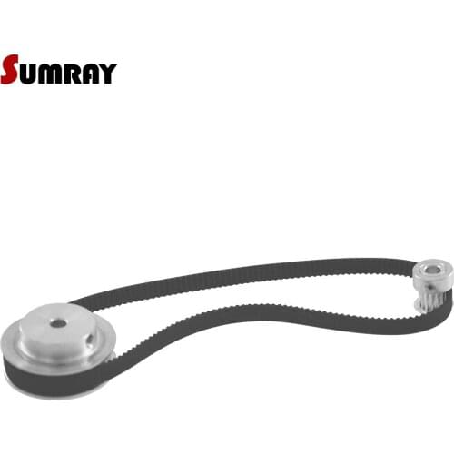 SUMRAY 2GT Timing Pulley Belt Kit GT2 16T 60T Pulley Wheel Accessories-Belt Gear kit Fit For 6mm 10mm width 2GT Timing Belt