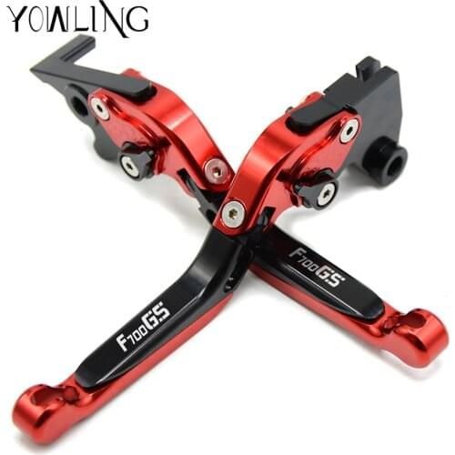 Laser Engraved Logo For BMW F700GS 2013 2014 2015 2016 CNC Adjustable Folding Extendable Motorcycle Brake Clutch Levers