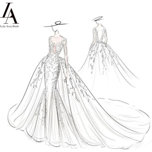 LelaAcra Customed For Jagwantie Persaud Ball Gown Wedding Dress Appliques Beaded Train Bridal Princess DZ Vestido De Noiva