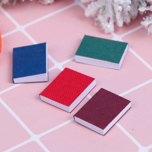 4pcs/set 1/12 Dollhouse Miniature Mini Books Model Furniture Accessories