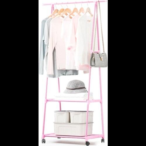Multi-function Triangle Coat Rack Removable Bedroom Hanging Clothes Rack With Wheels Floor Standing Coat Rack Clothes Hanger
