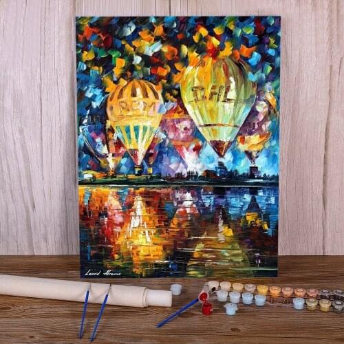 Balloon Festival Day DIY Paint By Numbers Package Acrylic Paints 40*50 Picture By Numbers Photo New Design Kids Drawing