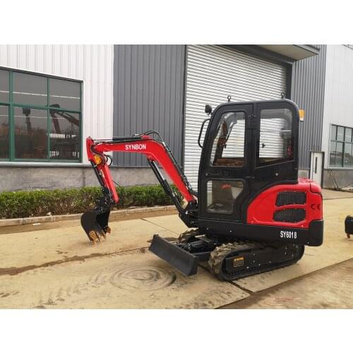 New 1.8Ton Mini Digger With Enclosed Cabin Crawler Excavator Digging Machine