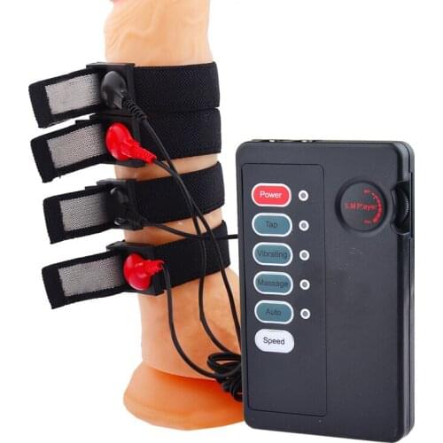 New Electric Shock Kit Massage Conductive Cock Ring Penis Rings Medical Themed Toys Electro Stimulation Sex Toys For Men Sexshop