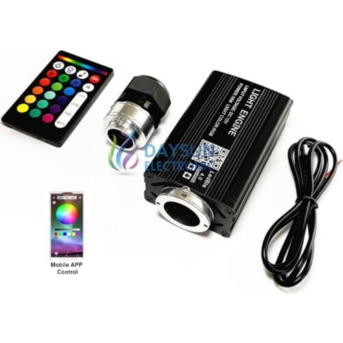 New Mobile APP/RF Remote/Voice Control RGBW Led Light Engine for Optic Fiber Cable Car/Home Smart Light Source Music Activated