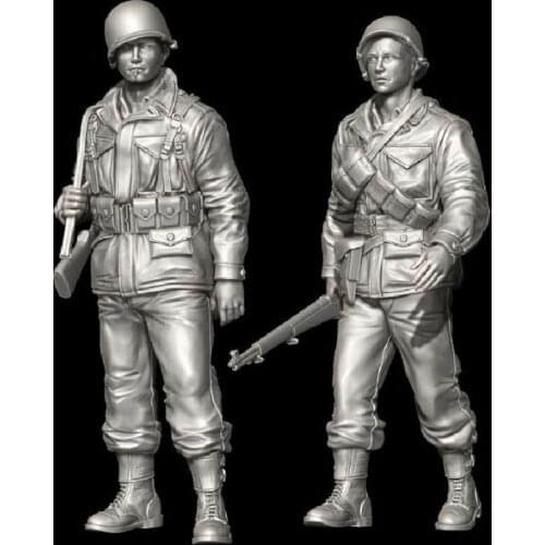 New Unassembled 1/35 ancient crew include 2 stand Resin Figure Unpainted Model Kit