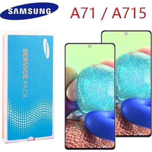 Original AMOLED for Samsung Galaxy A71 LCD Touch Digitizer Assembly A71 Lcd Display A715 A715F A715FD Touch Screen