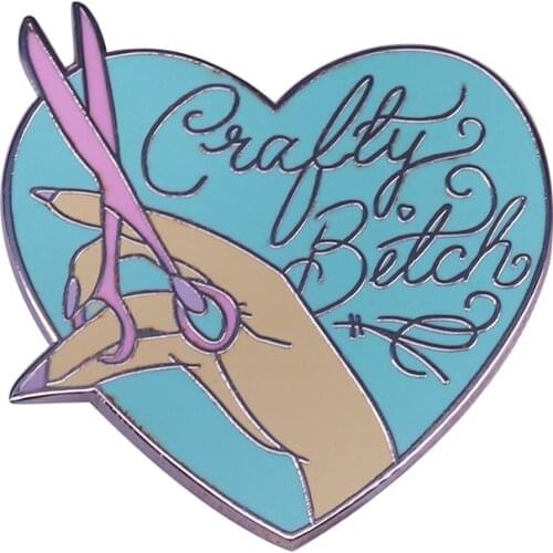 Cute Mint Heart Artist Lapel Pin No crafters could survive without her trusty scissors