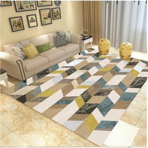 Nordic National Wind Flower Carpet Indian Modern Home Living Room Bohemian Bedroom Coffee Table Velvet Rug Customization