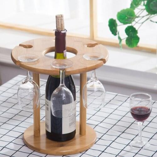 Solid Wood Wine Rack Kitchen Storage Organizer Wine Glass Holder Hanging Goblet Shelf Ornaments Home Decoration