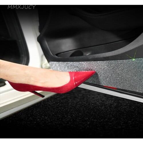 4 Pieces Universal Car Door Anti-Child-Kick Pad fit for Mercedes-Benz BMW Audi All Cars Protective Pads Anti-collision at Night