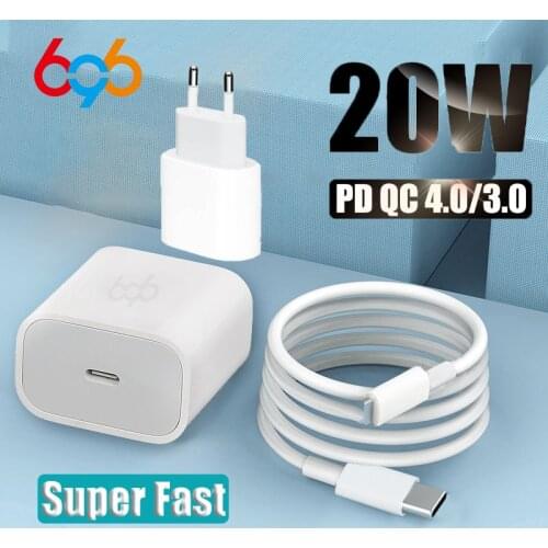 20w 18w Pd Usb C Charger For Iphone 12 Pro Max 11 Xs Xr Fast Charger Type C Qc 3.0 On Xiaomi Quick Charging Mobile Phone Charger