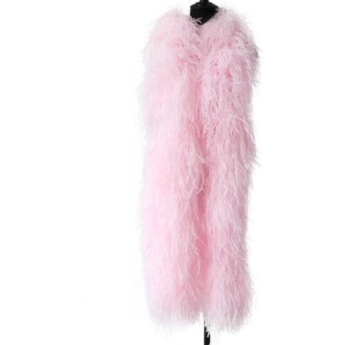 2 Meter 20 Ply Pink Premium feather boa Shawl Scarf High quality Feather Boa Party Clothing Dress Decoration Customized