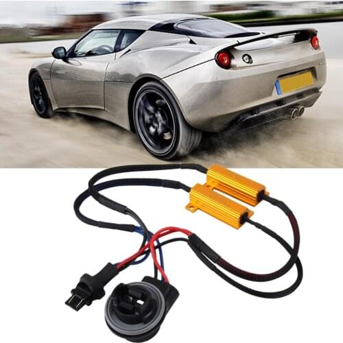 2Pcs 12V 6000K 50W 3157 LED Front Turn Signal Load Resistor Adapter Brake Lamp Error Canceler