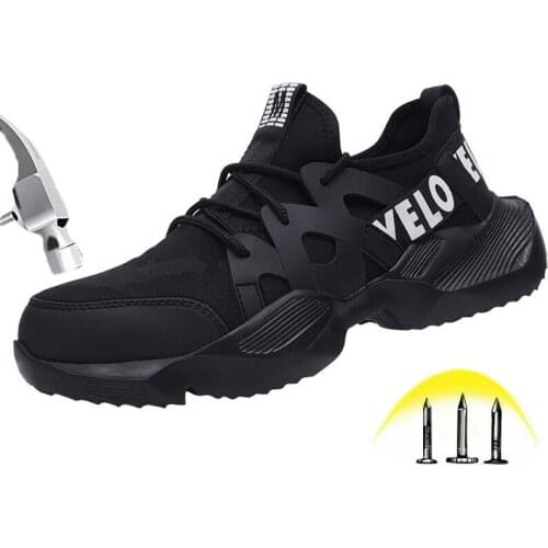 2019 Fashion Winter Man Working Shoes Steel Toe Cap Outdoor Men Slip-resistant Shock absorption Construction Safety Work Boots