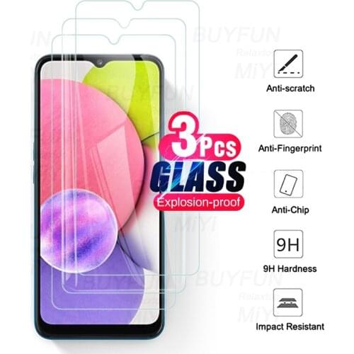 3pcs full cover for samsung a03s 2021 glass tempered glass sumsung gelaxi a03s galaxy a 03s 03 s full cover screenprotector film