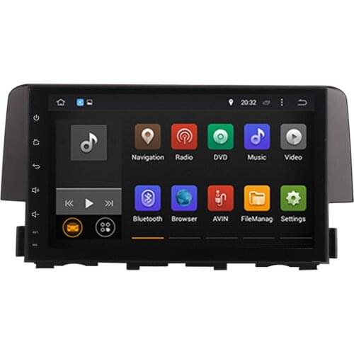 9" Android 10.0 Car GPS Navigation For Honda Civic 2016-2022 Auto Radio Stereo Multimedia With Bluetooth WiFi Mirror Link