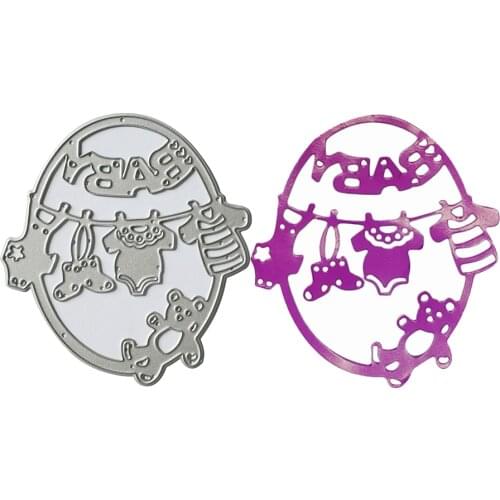 Cute Baby Letters Clothes Metal Cutting Dies Craft Stamps Die Cut Embossing Card Make Stencil Frame