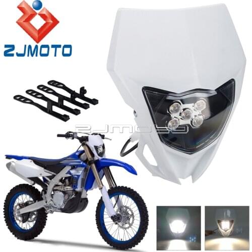 For Yamaha LED Headlight Headlamp Head Lamp 12V Enduro MX Dual Sport Head Light Fairing WR TTR 250R 250F 450F YZ85 YZ125 TTR230