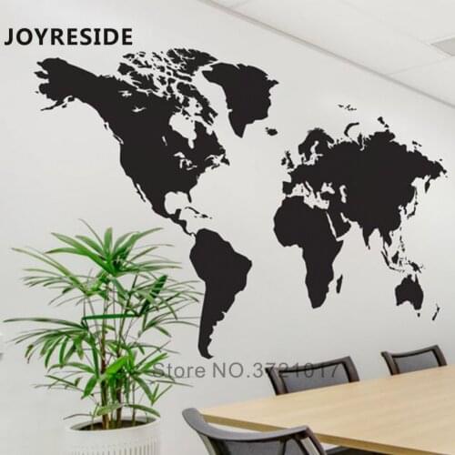 World Map Art Decal Wall Decor Home Livingroom Rooms Decoration World Mapp Wall Stickers Earth Modren Style Vinyl Design M403