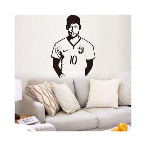 Personality Super Star Portrait Football Player Nemal Wall Sticker Boy Room Living Room Decoration Wall Decal Murals Wall Art