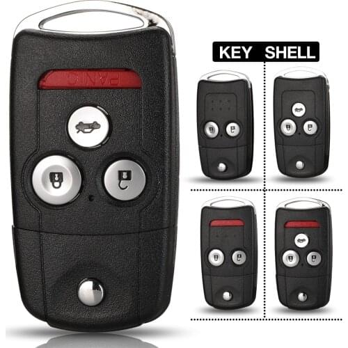 Jingyuqin Folding remote key shell 2 3 4button HON66 key For Honda Accord 2008 2010 2011 replacement flip key Case