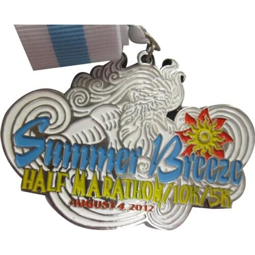 Quality Excellence Customized Silver Medal Personality 3D Plating Metal Medal