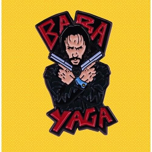 Keanu Reeves as Baba Yaga great actor dudes John Wick Bill and Ted Enamel Pin Brooch