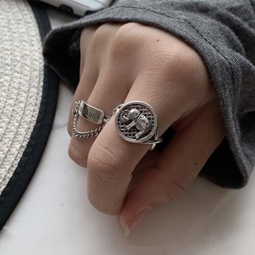 Good Luck Finger Ring Fashion Jewelry Elephant Animal Rings Silver Color Opening Personality Special Ring Jewellery 2020