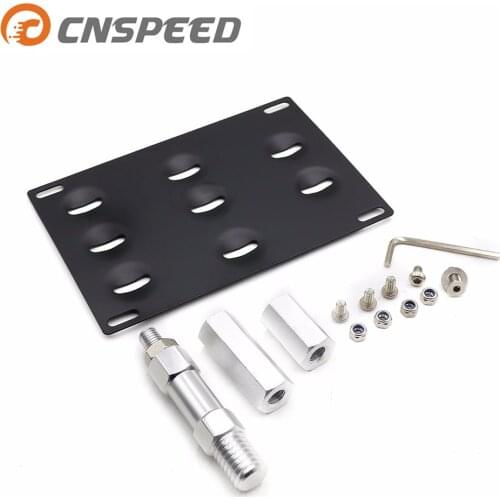 CNSPEED FRONT BUMPER TOW HOOK LICENSE PLATE MOUNT BRACKET FOR BMW MINI COOPER F10 F22 F30 F31 2 3 5 Series YC101096