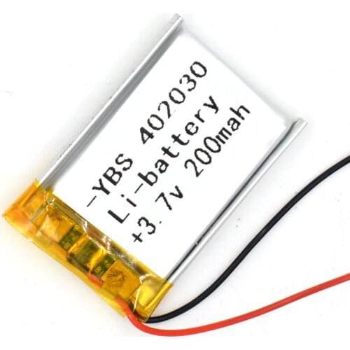 3.7V 200 mAh Li-Polymer Rechargeable Battery 402030 Li Po ion for GPS Bluetooth MP3 MP4 MP5 Watch 042030
