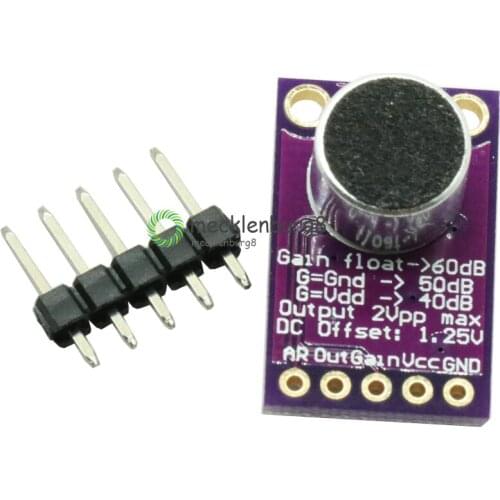 MAX9814 Microphone AGC Amplifier Board Module Auto Gain Control for Arduino Programmable Attack and Release Ratio Low THD