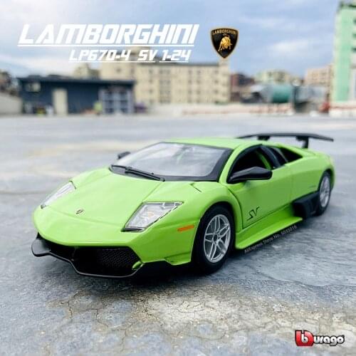 Bburago 1:24 Lamborghini LP670-4SV Alloy car model boyfriend gift simulation alloy car collection