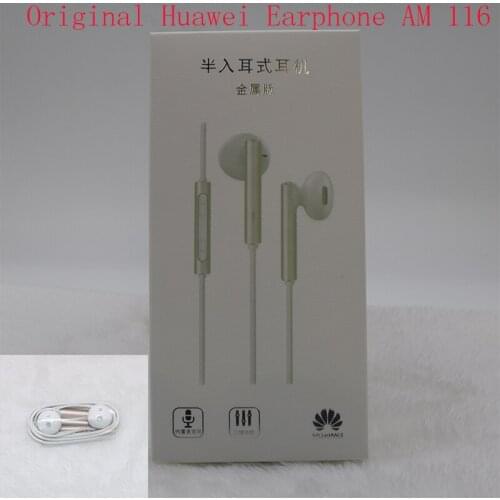 Huawei AM116 Earphone Original wired 3.5mm In-Ear Honor Headset Mic Volume Control For samsung xiaomi SONY Smartphones 1.2M