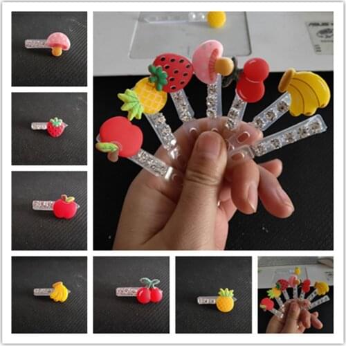 2019 New Dog Cat Puppy Hair Cute fruit drill plastic PP clip Hairpin ets Hair Accessories Gift 20pcs/lot