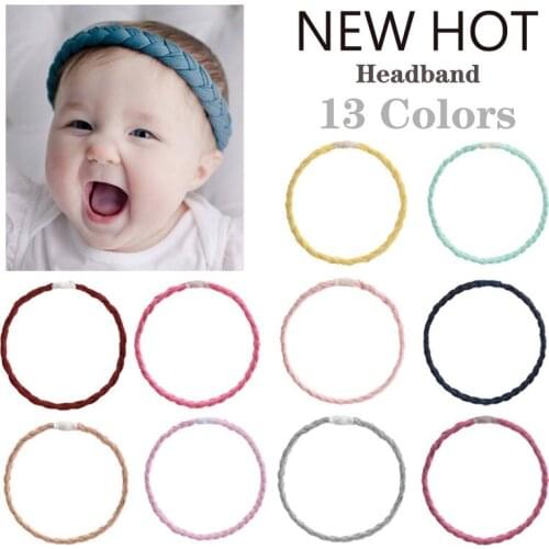 Baby Headbands Cable Knit 13colors Solid Color Hair Band Oversize Simple Desgin Headwrap For Baby Girls Hair Accessories