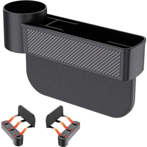 2-in-1 Car Seat Space Organizer Storage Pockets Auto Space Stowing Tidying for Cup Holder Storage/Cellphone/Wallet/Key