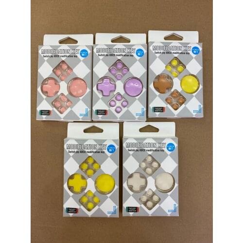 Direction ABXY Key Sticker D-Pad Button Cap Set for Nintend Switch Joy-Con Controller Purple Pink