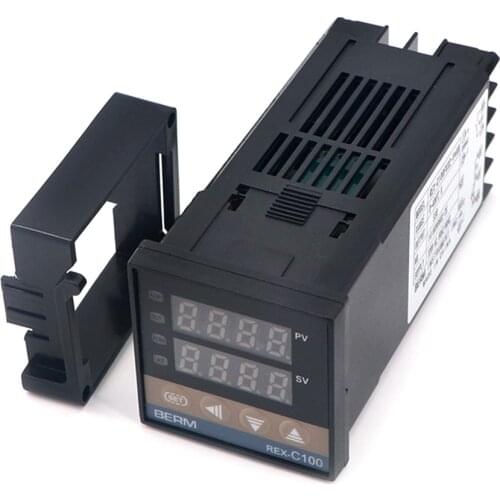 PID Digital Intelligent Temperature Controller REX-C100FK02-V*DN 0-400°C K Type Input SSR Output (100-240V DK short)