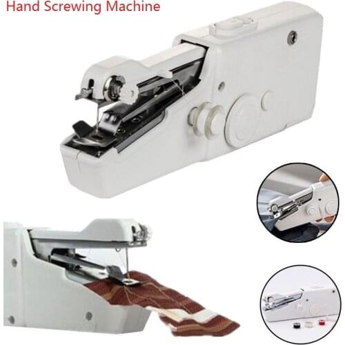 Mini Hand Portable Electric Handheld Sewing Machine Smart Tailor Handy Stitch Set Household Clothes Fabric Handheld Sewing Tool