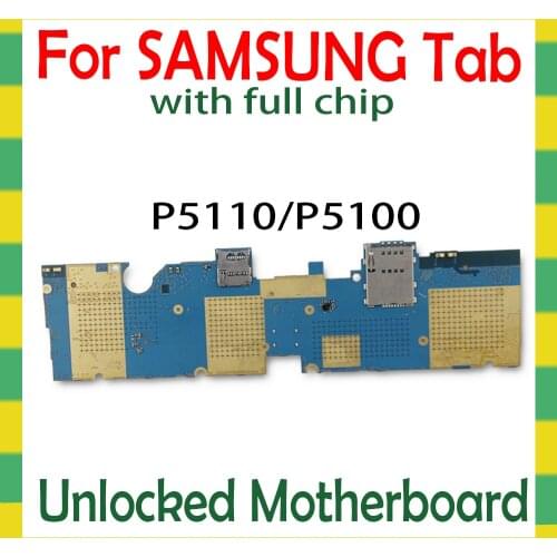 Unlock for Samsung Galaxy Tab 2 10.1 P5100 P5110 Motherboard WIFI & 3G 1G RAM 16G ROM Mainboard Logic Board from original phone