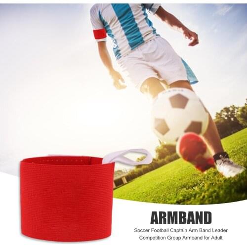 Adjustable Soccer Football Captain Armband Elastic Leader Competition Arm Band Group Armband for Kids Children
