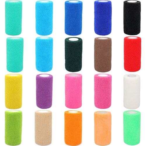 20 Rolls Self Adhesive Bandage Wrap 4 inches X 5 Yards Cohesive Tape Vet Wrap for Dog Cat Horse Pet Animals Ankle Sprains