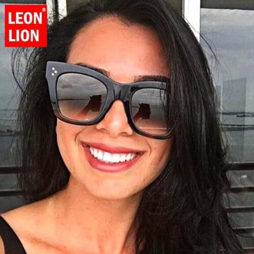 LEONLION Vintage Square Sunglasses Women Brand Design Retro Colorful Leopard Fashion Cat Eye Sun Glasses Female Eyewear UV400
