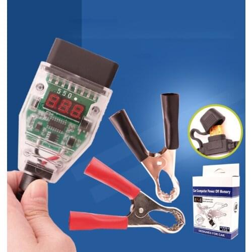 A0NE Universal Professional OBD2 Automotive Battery replacement Tool Car Computer Memory Saver Digital Display Replacement Det