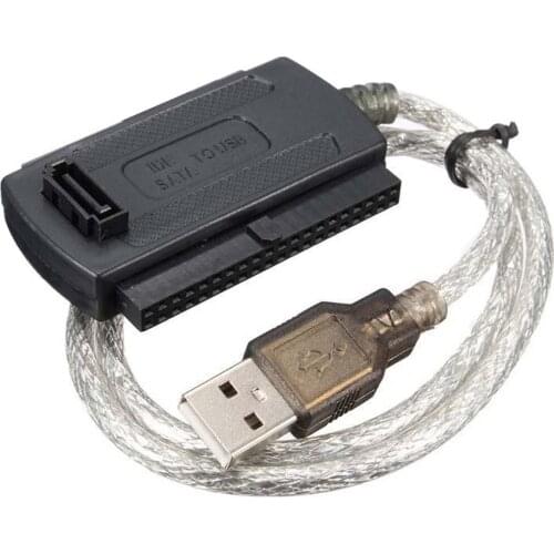 USB 2.0 Male to IDE SATA 2.5 "3.5" Converter Adapter Cable Hard Drive HDD Black