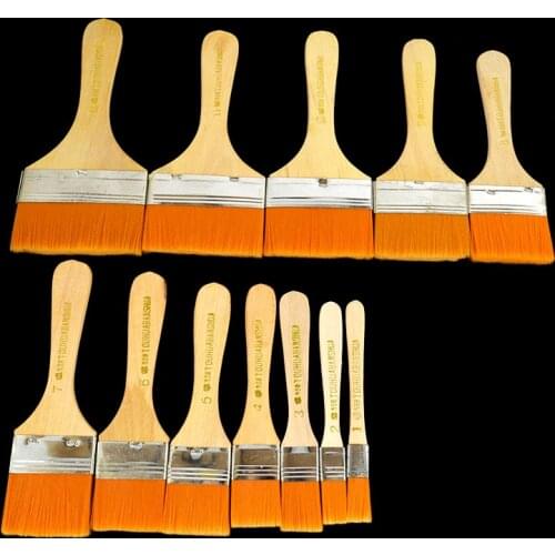 1Pcs Wooden Handle Watercolor Brushes For Acrylic Oil Painting School Art Supplies Nylon Paint Brush Different Size